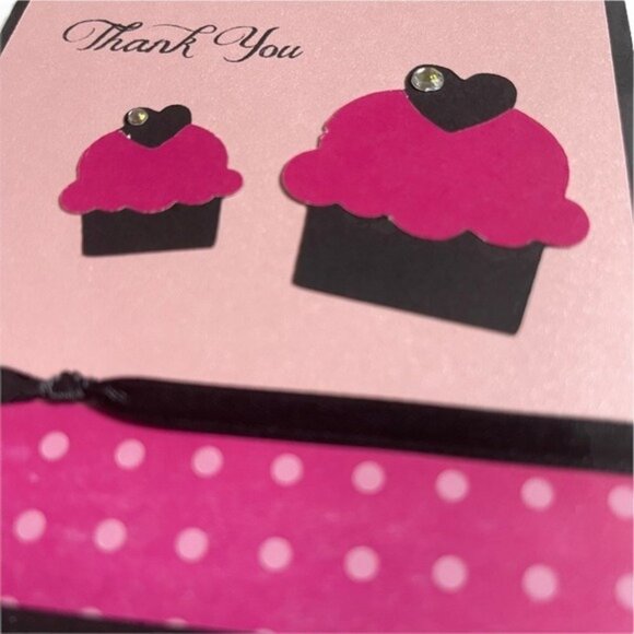 Cupcake Thank You Card Bundle Set of 6 - Picture 3 of 12
